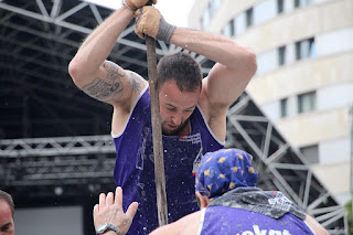 campeonato de barreradores en las fiestas de Barakaldo