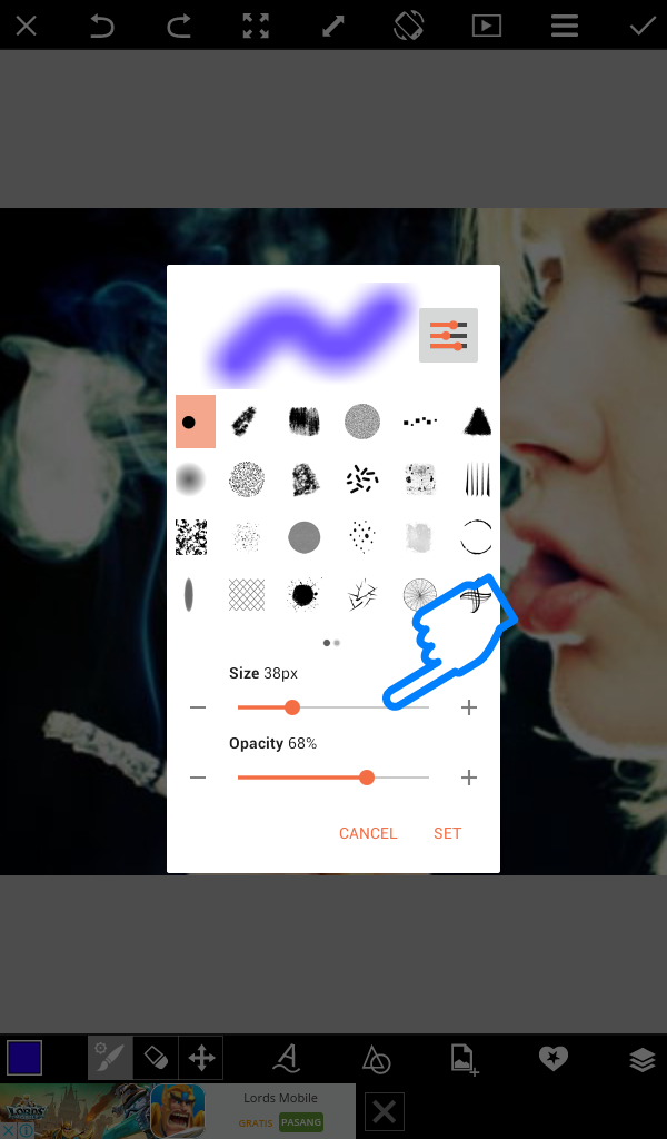 Cara Edit Foto Asap Rokok Berwarna Dengan PicsArt di Android