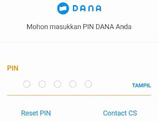 masukkan pin dana di helo