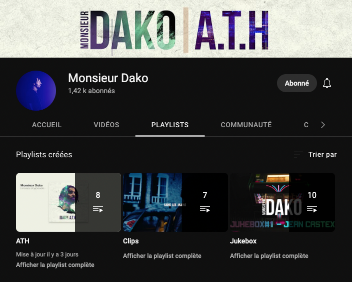 Photo de la chaine Youtube de Monsieur Dako