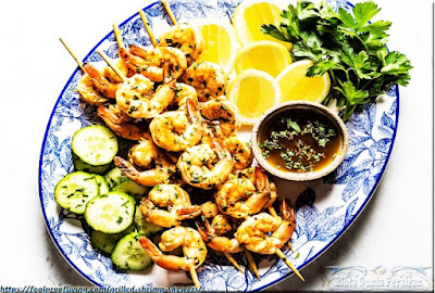 Grilled Shrimp Skewers hidangan udang panggang