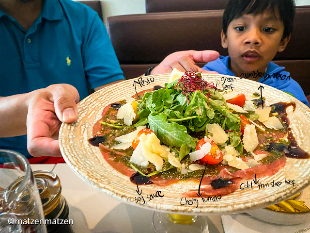 Beef carpaccio le jumeyra