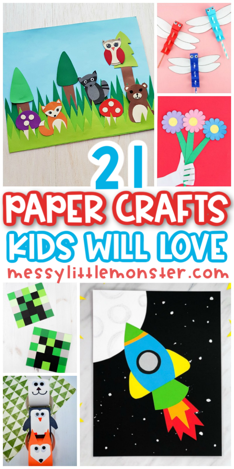 21+ fun and easy paper crafts kids will love 