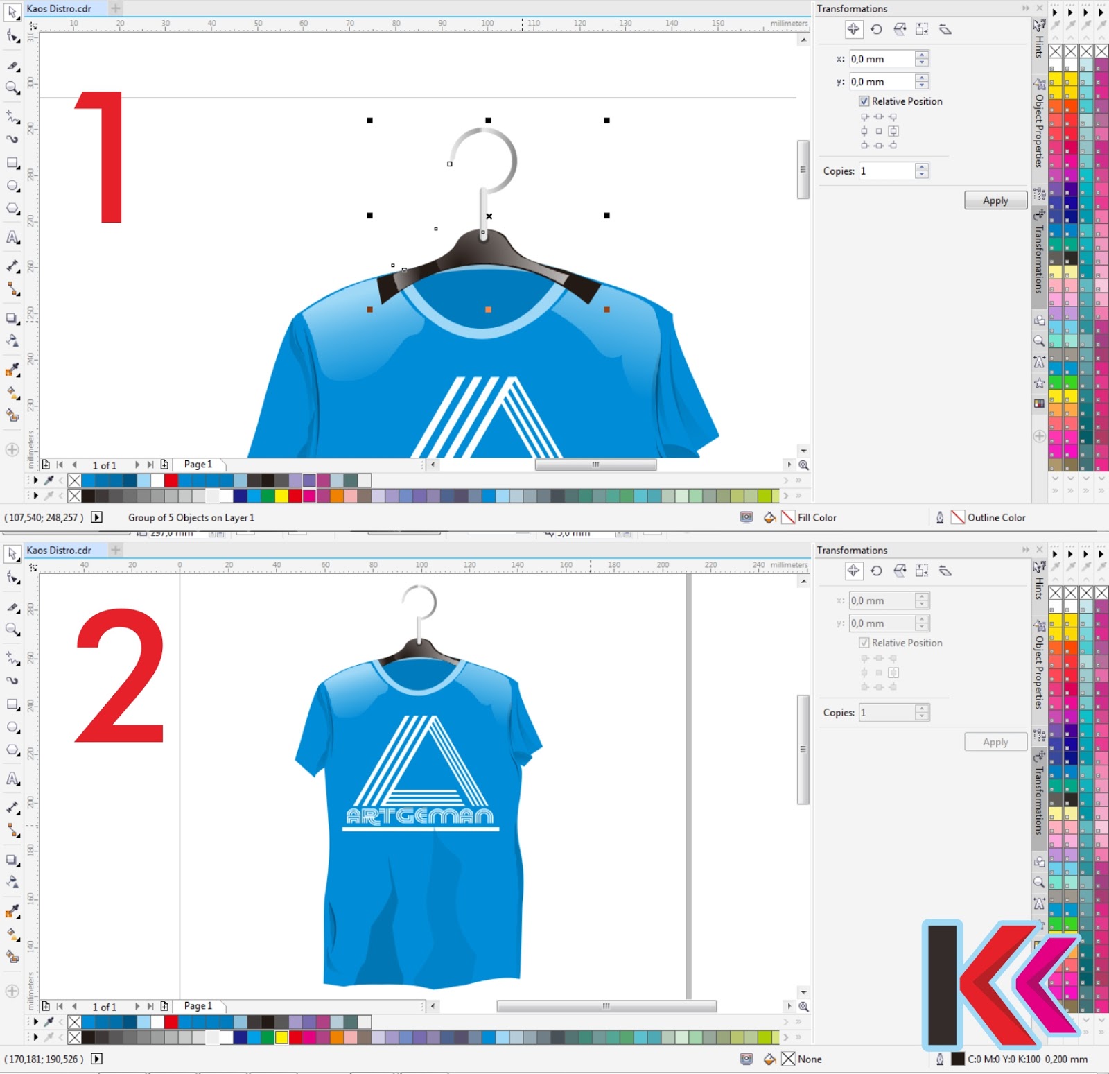 Cara Membuat  Desain  Baju dan Kaos  Distro Dengan  Coreldraw  