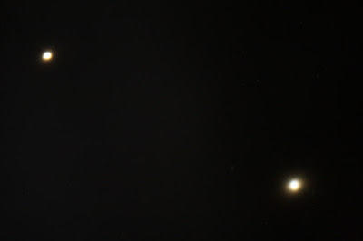 Saturn and Jupiter in conjunction - in the trees