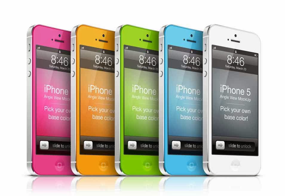 iPhone 5 View MockUp PSD