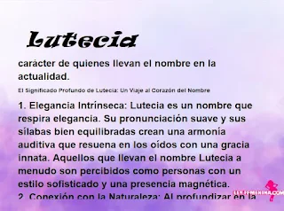 ▷ Significado del nombre Lutecia