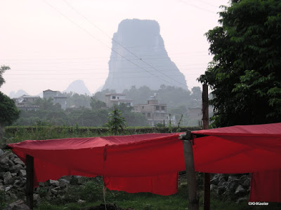 red cloth from Sanjie Liu show