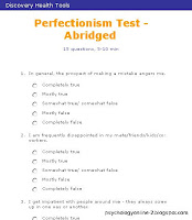 perfectionism test