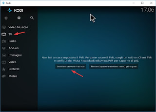 Attivare TV Kodi