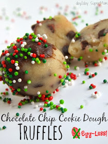 {Egg-Less} Chocolate Chip Cookie Dough Truffles ~ BONUS 12 SuperMom Days of Christmas