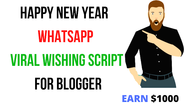 Happy New Year 2021 Wishing script  For Blogger