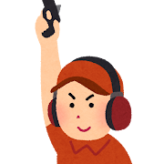 陸上競技のスターターのイラスト