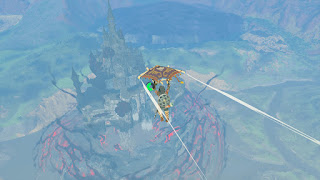 gliding towards Hyrule Castle