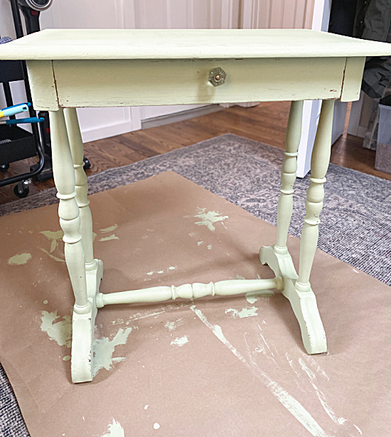 green side table