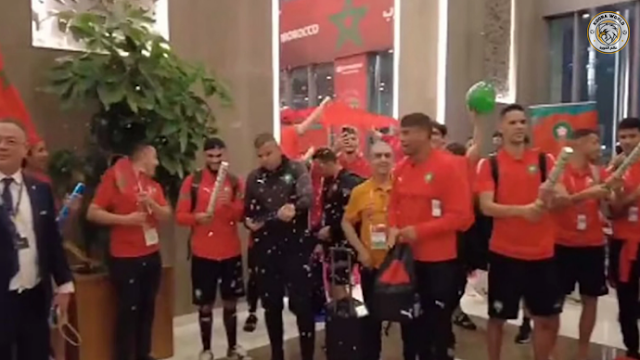 بالفيديو..شاهد احتفالات صاخبة للاعبي المنتخب المغربي في مقر الإقامة