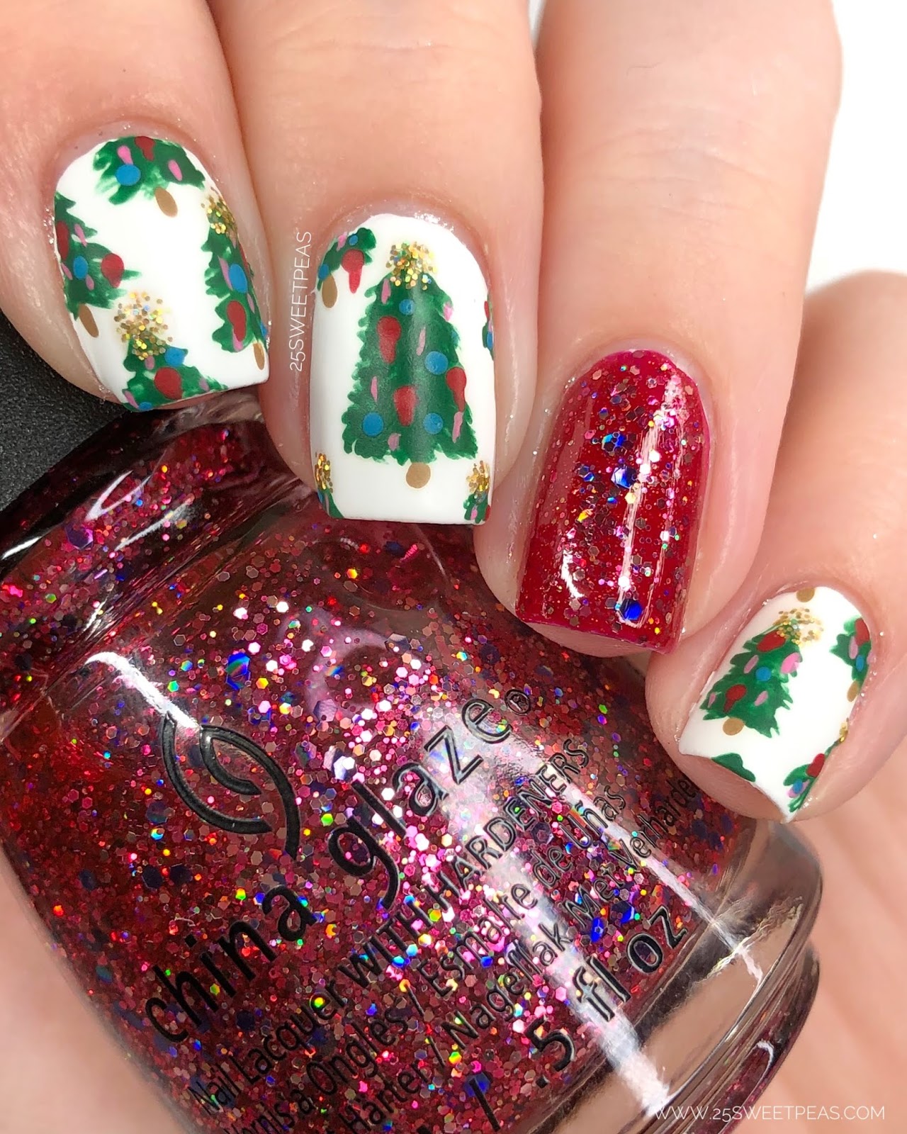 Christmas Nails | Christmas Tree Nail Art — 25 Sweetpeas