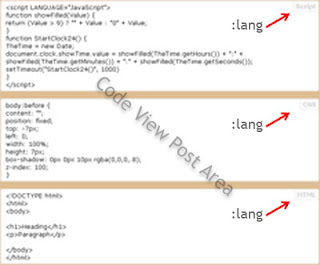 Make Code View on Blog Post using lang Attribute