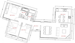 Plano de Casa de 3 dormitorios