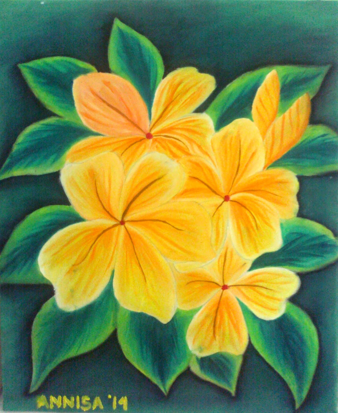 25 Contoh Gambar Lukisan Bunga Sederhana Super Keren 