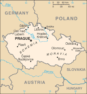 Map of Prague, Pizen, Ceske, Brno, Decin, Ostrava, Liberec, Hradec, Czech Republic