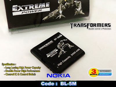 Baterai Nokia Double Power Transformer BL-5M 