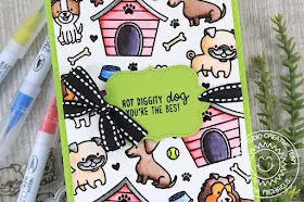 Sunny Studio Stamps: Puppy Parents Sliding Window Dies Party Pups Puppy Themed Cards by Juliana Michaels