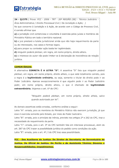 Questões de direito processual civil pdf