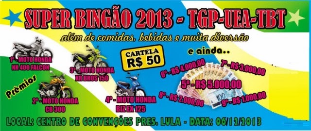 Evento - Super Bingão da Turma de Gestão Pública da UEA