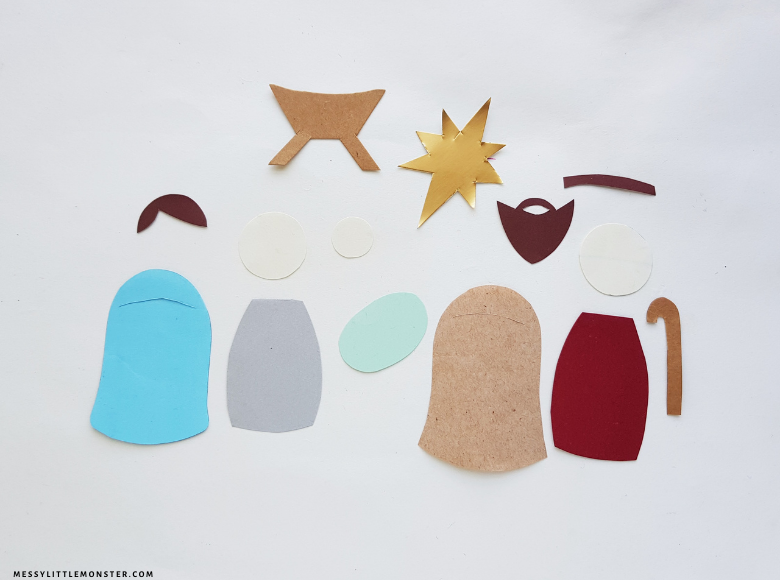 nativity puppet craft template