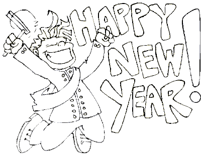 Happy New Year 2011 Coloring Pages