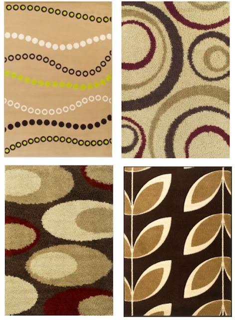 retro funky brown rug