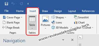 membuat tabel di microsoft word di laptop