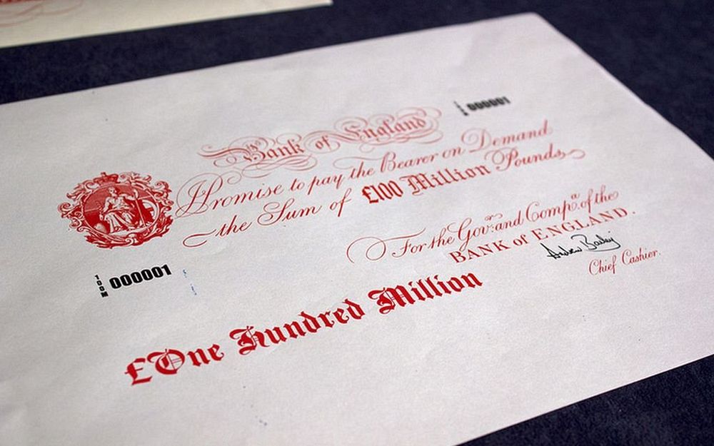 hundred million pound banknote