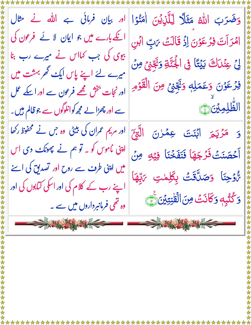 Surah Al-Tahrim with Urdu Translation,Quran,Quran with Urdu Translation,
