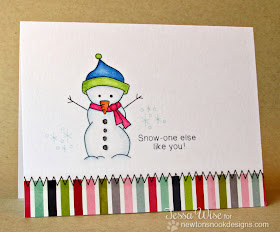 Frozen Friends snowman card by Tessa Wise for Newton's Nook Designs