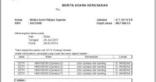 Contoh Berita Acara Kerusakan Barang - miraclewijaya.com