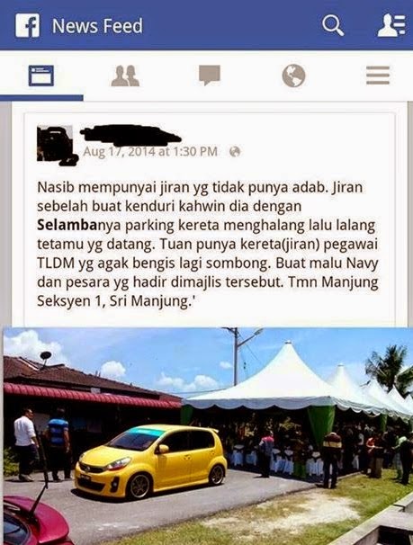 JIRAN SEBELAH BUAT KENDURI KAHWIN, DIA PARKING KERETA SEBELAH KEMAH TETAMU PENGANTIN