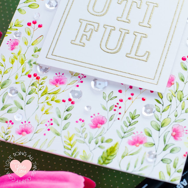 Bold Beautiful Floral Card | Spellbinders FSJ Stamp of the Month | April 2020