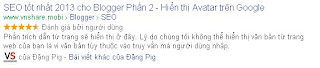 SEO tốt nhất 2013 cho Blogger Phần 2 - Hiển thị Avatar trên Google