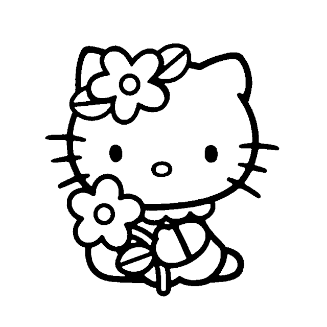 Kumpulan Mewarnai Gambar Hello Kitty Yuk Warnai Gambar