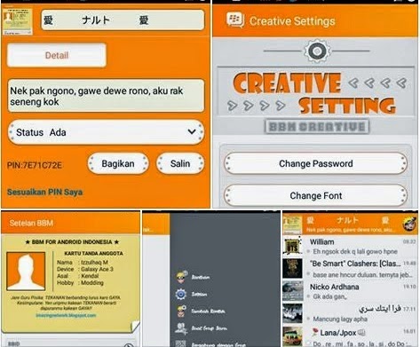 BBM CREATIVE v1.6.3.1 Based BBM Mod v2.7.0.23 Apk