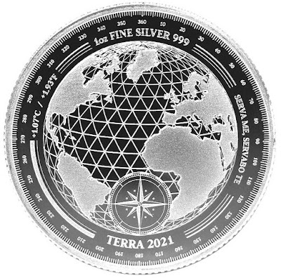 новая монета из серии Терра 2021, которая чеканится для Токелау,