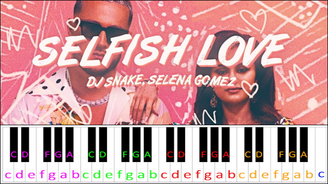 Selfish Love by DJ Snake & Selena Gomez Piano / Keyboard Easy Letter Notes for Beginners