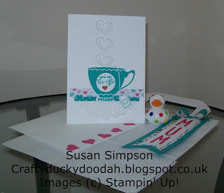 Stampin' Up! Made by Susan Simpson Independent Stampin' Up! Demonstrator, Craftyduckydoodah!, A Nice Cuppa, Cup & Kettle Framelits,