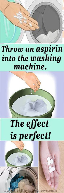 Throw An Aspirin Into The Washing Machine. The Effect Is Perfect!