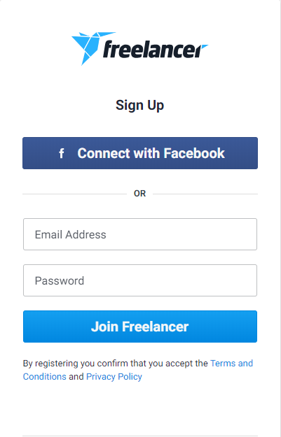 sign up freelancer