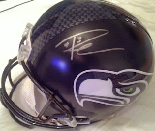 Russell Wilson Autographed Helmet