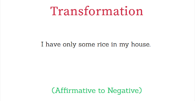 I have only some rice in my house.