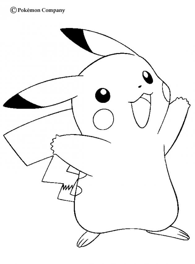 pokemon coloring pages. Pokemon Pikachu Coloring Pages